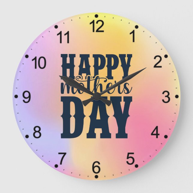 Happy Mother's Day-11344 Large Clock (Front)