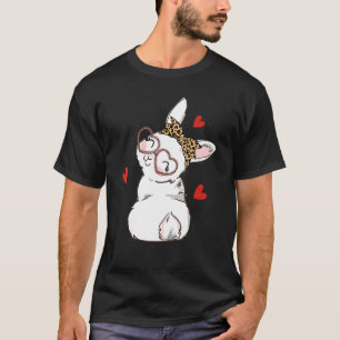 Happy Mothers Day 2022 Bunny Face Leopard Glasses T-Shirt