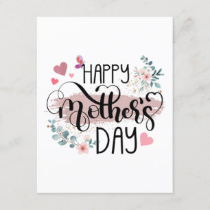 Happy Mother's Day 2025 Cute Floral for Women Mom  Enclosure Card