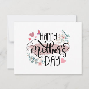 Happy Mother's Day 2025 Cute Floral for Women Mom  Holiday Card