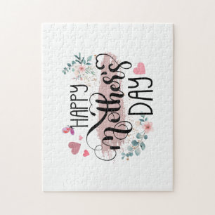 Happy Mother's Day 2025 Cute Floral for Women Mom Jigsaw Puzzle