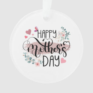 Happy Mother's Day 2025 Cute Floral for Women Mom Ornament