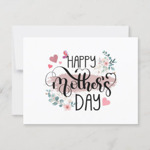 Happy Mother's Day 2025 Cute Floral for Women Mom  Postcard