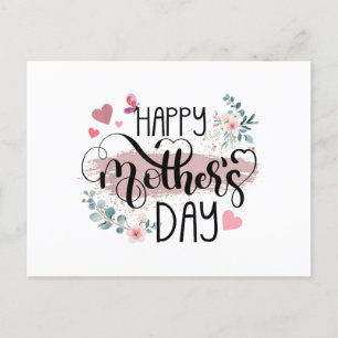 Happy Mother's Day 2025 Cute Floral for Women Mom  Postcard