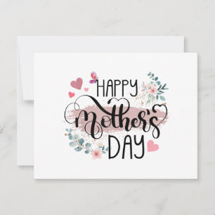 Happy Mother's Day 2025 Cute Floral for Women Mom Thank You Card