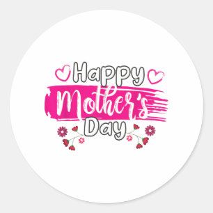 Happy Mother's Day 2025 Tshirt for Women Mom Grand Classic Round Sticker