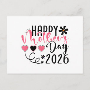 Happy Mothers Day 2026 for Women Mom Grandma Mothe Holiday Postcard