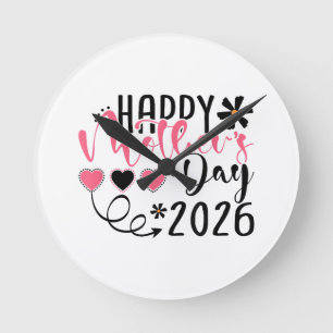 Happy Mothers Day 2026 for Women Mom Grandma Mothe Round Clock