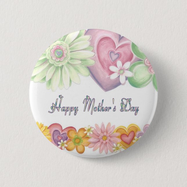 Happy Mothers Day 2 Inch Round Button (Front)