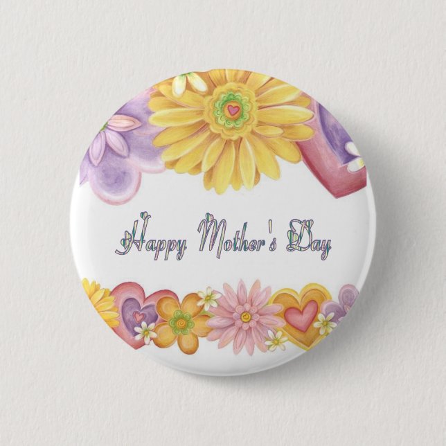 Happy Mothers Day 2 Inch Round Button (Front)