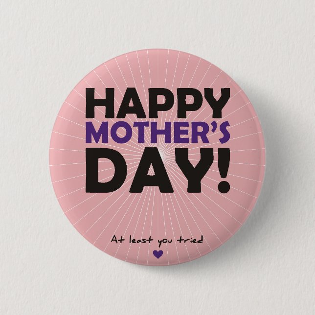 Happy Mother's Day 2 Inch Round Button (Front)