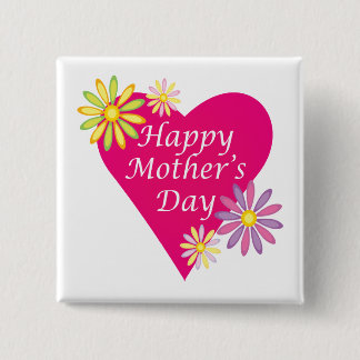 Happy Mothers Day 2 Inch Square Button