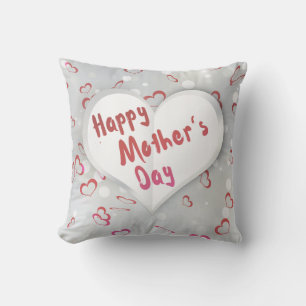 Happy Mother's Day 3D Paper Heart - Square Pillow
