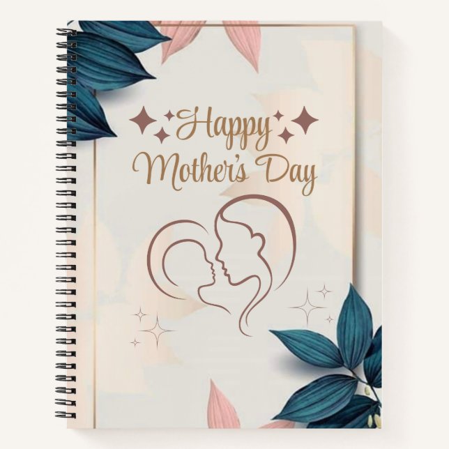 Happy Mother's Day 8.5" x 11" Spiral Notebook (Front)