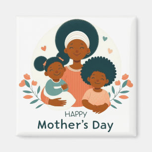 Happy Mother's Day - A Mom's Loving Embrace Magnet