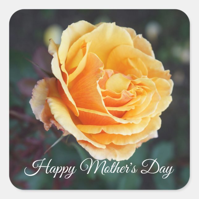 Happy Mother's Day About Face Rose #3 Stickers (Front)