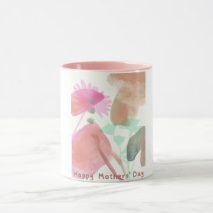 Happy Mothers' Day Abstract Floral Wash Mug