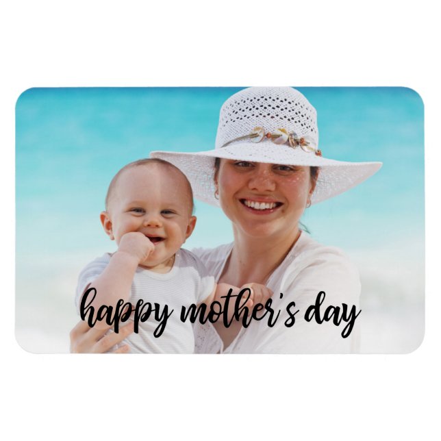 Happy Mother's Day Add Your Own Photo Template Magnet (Horizontal)
