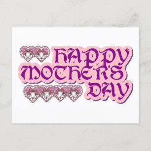 happy mother's day announcement postcard