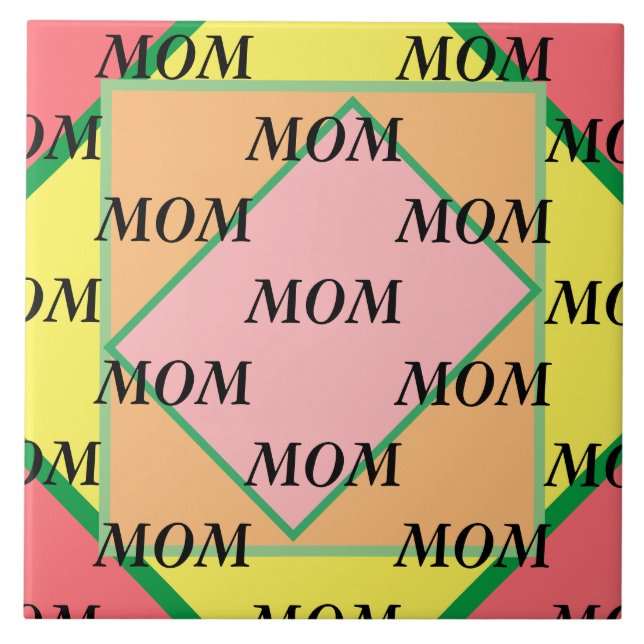 Happy Mother's Day Art Deco Tile (Front)