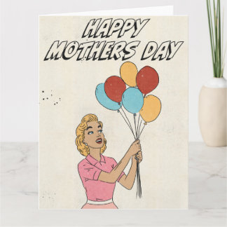 Happy mothers Day Balloons Card