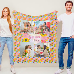 Happy Mother's Day, Best Mom ever Fleece Blanket