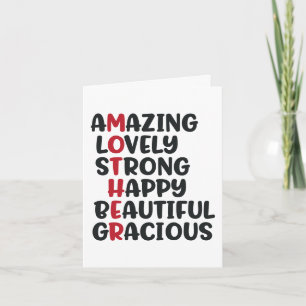 Happy Mothers Day best Mom personalized Note Card