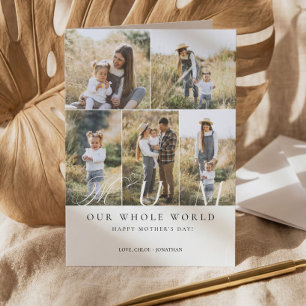 Happy Mother's Day Best Mum Ever Photo Collage Card