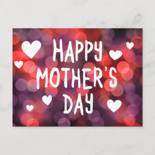 happy mother's day bokeh postcard