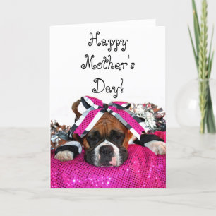 Happy Mother's day boxer greeting card