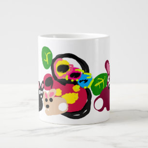 Happy mothers day bunnies and rabbit large coffee mug