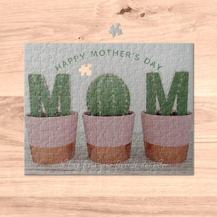 Happy Mother's Day Cactus Mom Jigsaw Puzzle