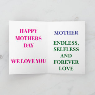 HAPPY MOTHERS DAY CARD