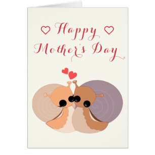 Happy Mother's Day Card Family Snails Love