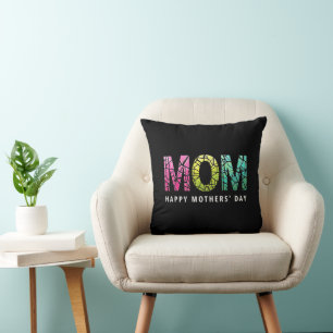 Happy Mothers' Day Celebration Gift Throw Pillow