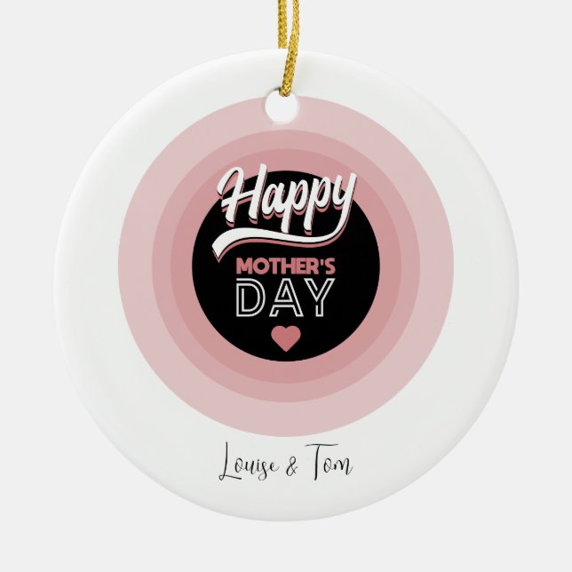 Happy mother's day ceramic ornament (Front)
