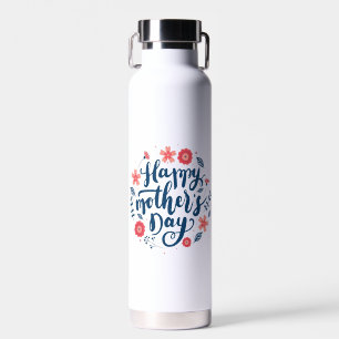 Happy Mother's Day Circle Floral Design-23502 Water Bottle