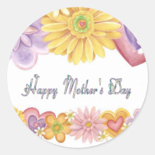 Happy Mothers Day Classic Round Sticker