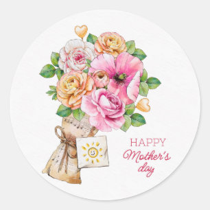 Happy Mother's Day Classic Round Sticker
