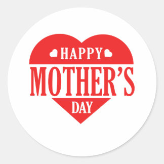Happy mothers day  classic round sticker