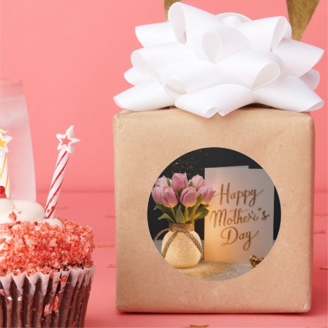 Happy Mother's Day Classic Round Sticker (Party)