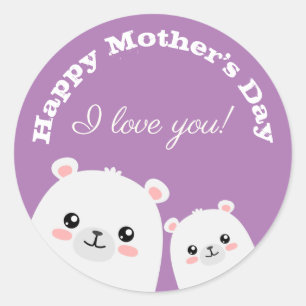 Happy Mother's Day Classic Round Sticker