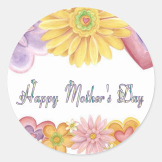 Happy Mothers Day Classic Round Sticker