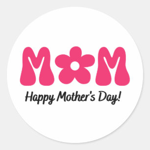 happy mother's day classic round sticker