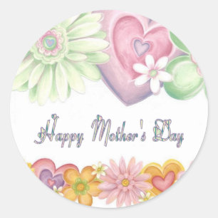 Happy Mothers Day Classic Round Sticker