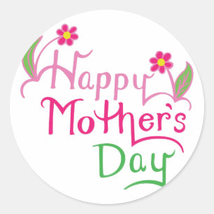 Happy Mothers Day Classic Round Sticker