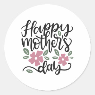 Happy mother's day classic round sticker