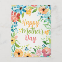 Happy Mother's Day Colorful Flowers