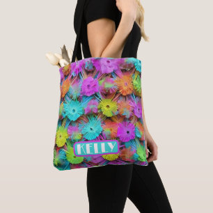 Happy mother's day colourful adornment personalize tote bag