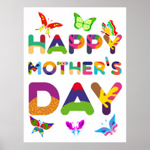 Happy Mother's Day Colourful Poster